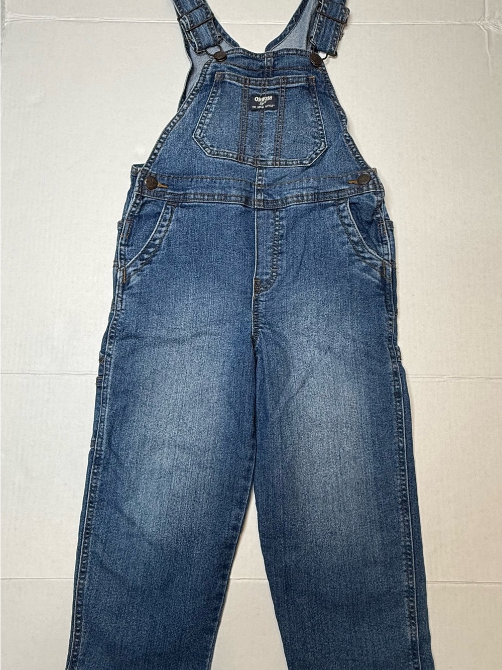 OshKosh B'gosh Toddler Unisex Girls/Boys Strap Long Pants Overall Blue Jeans 5T